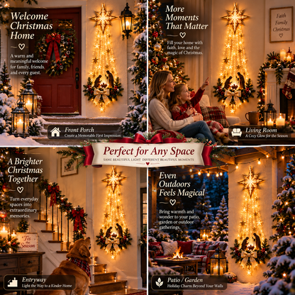 ✨Last Day 49% OFF✨✝️ Bethlehem Star of Faith – Lighted Christmas Wall Decor